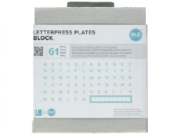 36 Bulk we-r 61 piece block themed letterpress plates