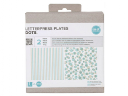 36 Pieces WE-R 2 Piece Dots Themed Letterpress Plates - Office Accessories