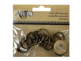 72 Pieces ArT-C 12 Pack Ring Clip Craft Embellishments - Arts & Crafts