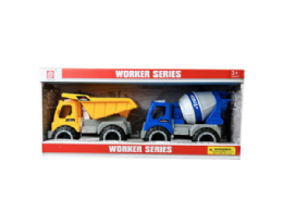3 Wholesale 2 Pack Free Wheel Construction Truck Set