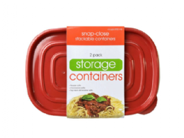 18 Wholesale 2 Pack Plastic Rectangular Food Container