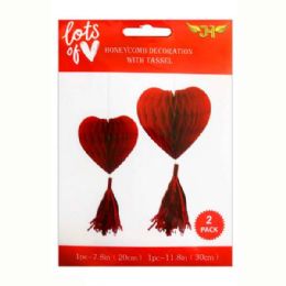24 Pieces Heart Decorations - Valentines