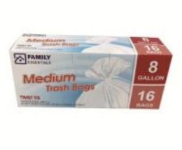 24 Wholesale #4561, Trash Bags W Twist Tie 8gal / 16ct