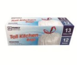 24 Wholesale #4551, Drawstring Bag 13gal / 12ct