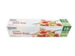 24 Wholesale 15ct Double Zipper  Bags Gallon