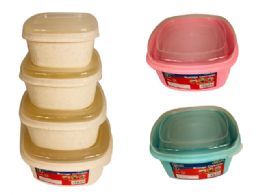 48 Wholesale 4pc Square Food Containers