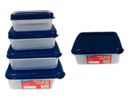 48 Wholesale 4pc Rect Food Containers
