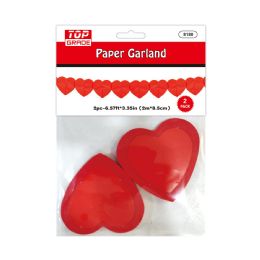 24 Pieces Heart Shape Garland - Valentine Decorations