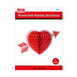 24 Pieces Honeycomb Hanging Deco - Valentine Decorations