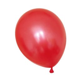 48 Pieces Red Pearly Balloons 10 Count - Balloons & Balloon Holder