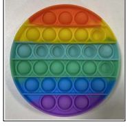 96 Bulk Colorful Circle Shape Push Pop Bubble Sensory Toy
