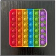 96 Units of Colorful Square Shape Push Pop Bubble Sensory Toy - Fidget Spinners