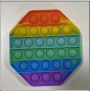 96 Bulk Colorful Octagon Shape Push Pop Bubble Sensory