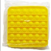 96 Pieces 5 Inch Square Shape Push Pop Bubble Toy In Pp Bag, Assorted - Fidget Spinners