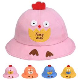 24 Wholesale Kid's Chicken Summer Hat