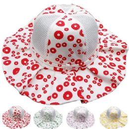 24 Wholesale Kid's Circle Flower Summer Sun Hat