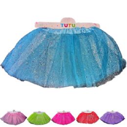 24 Pieces Girl's Tutu Skirt Layered Tulle Princess Ballet Skirt - Costumes & Accessories