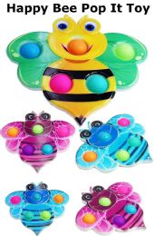 20 Units of Happy Bee Pop It Toy - Fidget Spinners