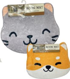 12 Bulk Bathroom Pad Mat Cartoon Dog&cat 50x60cm