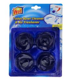144 Wholesale 4 Piece Blue Toilet Bowl Cleaner