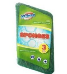 48 Pieces 3 Pc Sponges - Scouring Pads & Sponges
