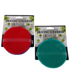 72 Wholesale 2 Piece Silicone Dish Cleaning Scrubbers