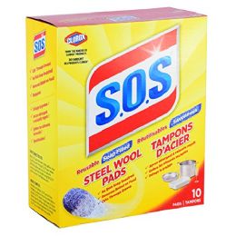 36 Pieces 10 Piece Sos Steel Wool Pads - Scouring Pads & Sponges