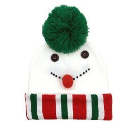 24 Pieces Children's Christmas Two Button Eyes Beanie - Winter Hats