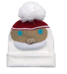 24 Pieces Children's Christmas Two Button Eyes Santa Beanie - Winter Hats