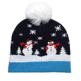 24 Wholesale Christmas Snowmen Beanie