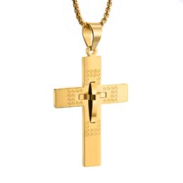 48 Units of Stainless Steel Christian Cross Necklace Grace - Jewelry & Accessories