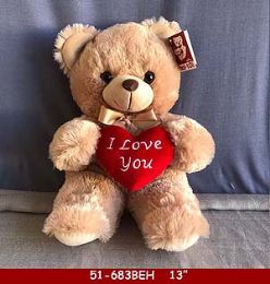 27 Wholesale Beige Bear With Heart