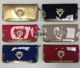 72 Pieces Women Fashion Wallet Evening Clutch With Butterfly - Wallets & Handbags