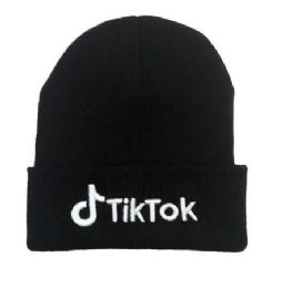 24 Units of Tiktok Beanie Black - Winter Hats