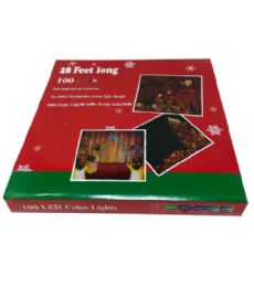 48 Pieces 28 Feet 100 Led Xmas Light With Music Blue - Christmas Decorations