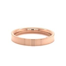 150 Wholesale Pack Of Flat 18k Rose Gold Plated Stainless Steel Ring 3mm Size 4