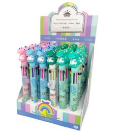 72 Wholesale Dino Pen Multi Color