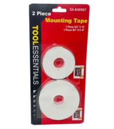 72 Units of 2 Pack Mounting Tape - Tape & Tape Dispensers