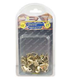 72 Pieces 20 Piece .50 Inch Triangle D Ring Hook - Hooks