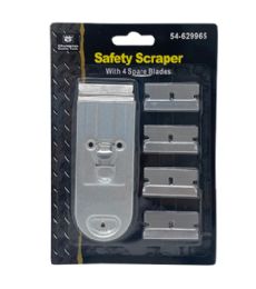 Safety Scraper With 4 Piece Shape Blade