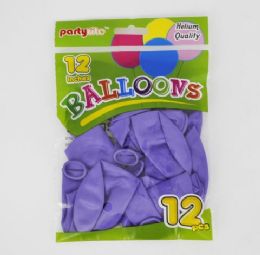 144 Wholesale 12" Helium Balloons - Lavender