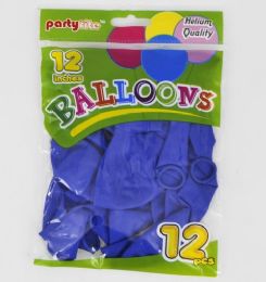 144 Wholesale 12" Helium Balloons - Navy
