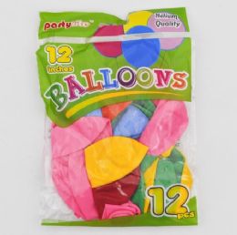 144 Wholesale 12" Helium Balloons - Mix