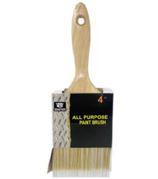 48 Units of 4 Inch Paint Brush Woodend Handle - Paint and Supplies