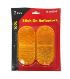 96 Pieces Auto Reflector Red With Tapers - Auto Accessories