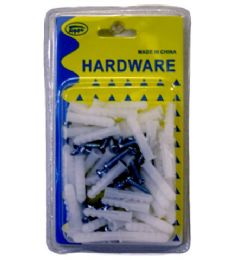 144 Units of 6mm 110 Piece Screw With Anchors - Hardware Products