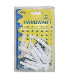 144 Units of 58 Piece 8mm Screws With Anchors - Hardware Products