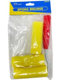 96 Units of 3 Piece Sponge Brush - Paint and Supplies