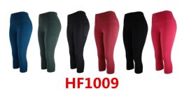 96 Pieces Tie Dye Color Bubble Capri Size Assorted - Womens Capri Pants