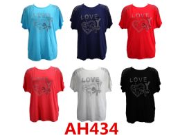 96 Pieces Womens T -Shirt Size Assorted - Women's T-Shirts